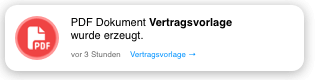 Darstellung der automatisierten Erstellung professioneller, CI-konformer PDF-Berichte aus Word-Vorlagen, gefüllt mit aktuellen Prozessdaten.