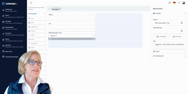 Datenbanken werden über Formularfelder gefüllt